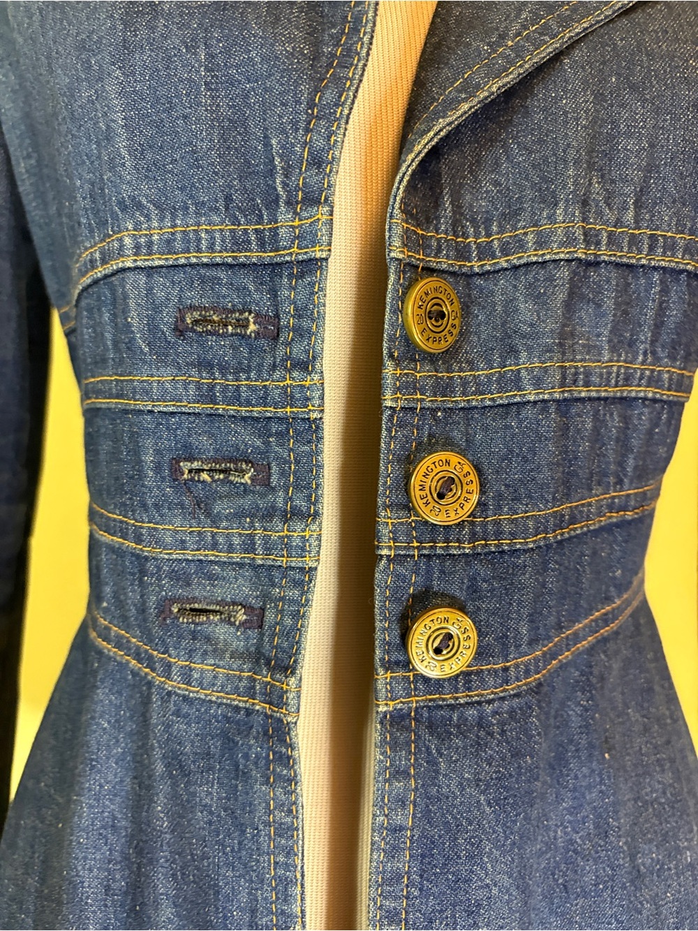 Denim What’s-In-A-Name Corseted Jacket . - Picture 2 of 10